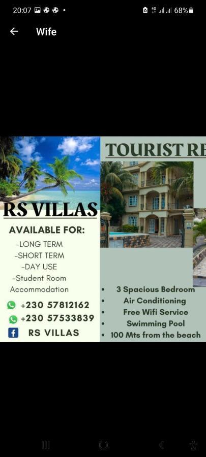 Rs Villas - Three Bedrooms Share Apartment With Private Room And Free Wifi And 100Mts To The Beach And Ac And 100Mts To Bus Stop And Pool Flic-en-Flacq Zewnętrze zdjęcie
